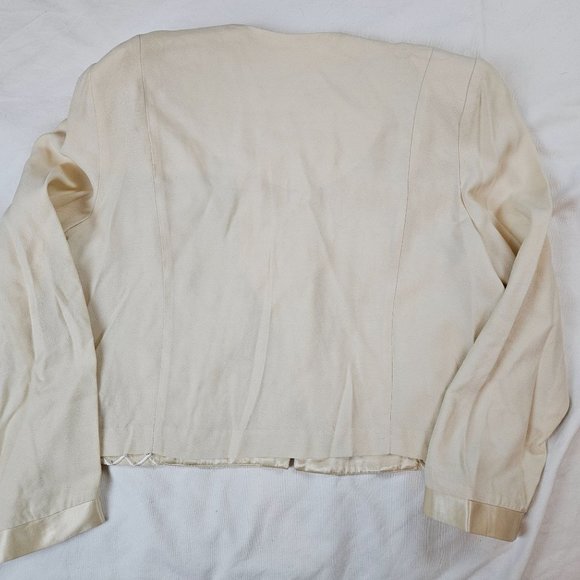 Petite Perceptions by Irene B off white jacket top, size petite L - Picture 5 of 5